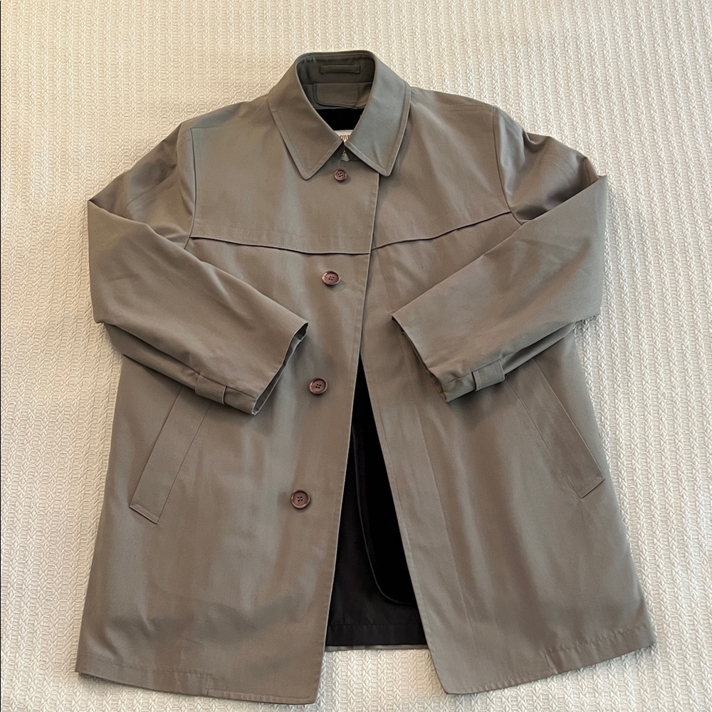 Men's London Fog Maincoats Taupe-Gray Lined Jacket